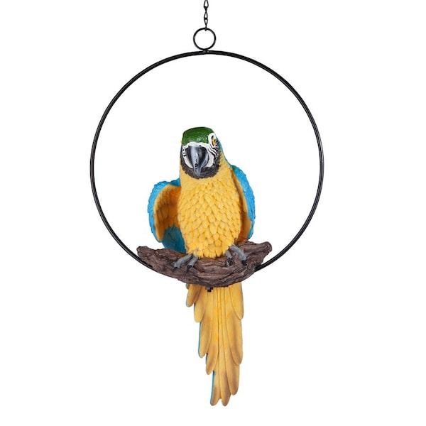 Polly In Paradise Parrot On Ring Perch: Medium, PK 2